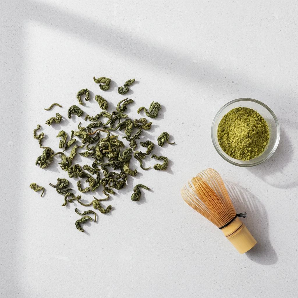 Green tea extract containing EGCG and natural caffeine - plant extract supplement component